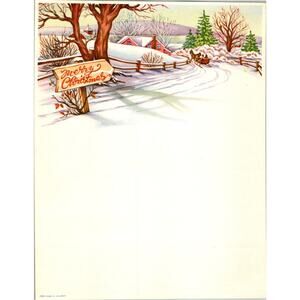 Vintage 1950s Mid-Century Modern Unused Stationery Authentic 10 Sheets - Lot #4